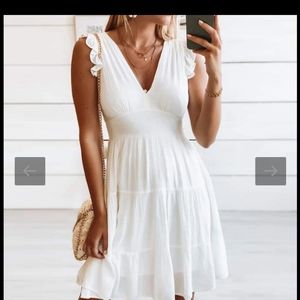 White tiered dress